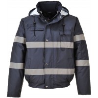 BLUSÃO IMPERM. C/ FITAS REFLECT. AZUL ESCURO S434